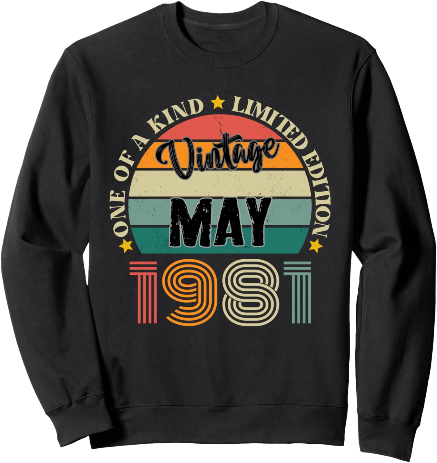 

Винтажная толстовка «43 года», май 1981 года, к 43-летию Vintage Birthday Retro Limited Edition Retro Gifts, черный