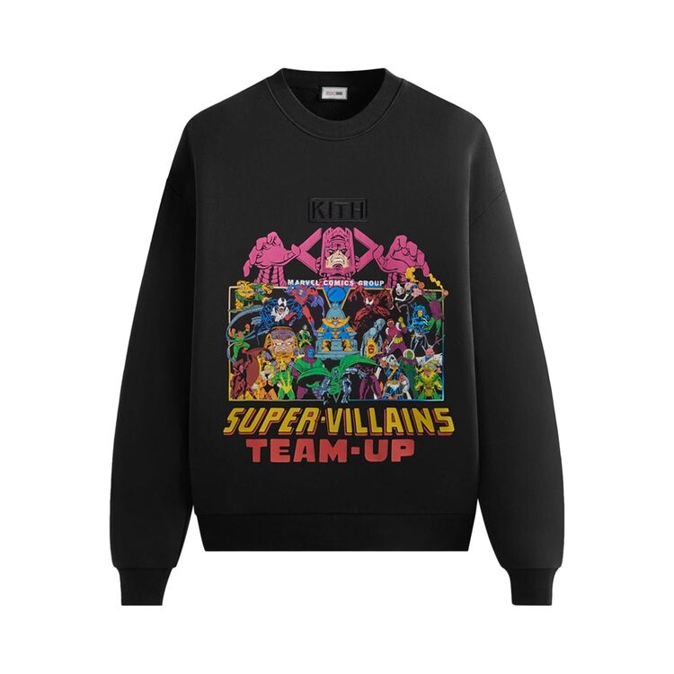 

Толстовка Kith x Marvel Team Up Vintage Nelson Crewneck, черный