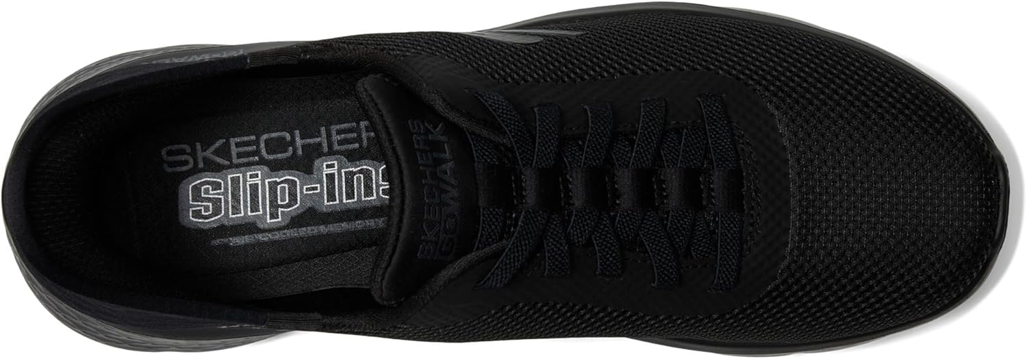 Мужские слипоны Skechers Go Walk Flex Hands Up без использования рук, черный — фото 3