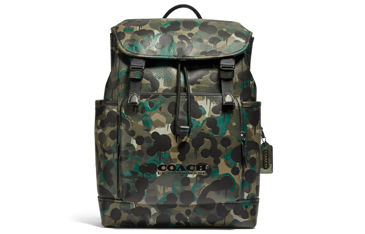

Рюкзак из шагреневой кожи, большой размер, мужской камуфляж COACH