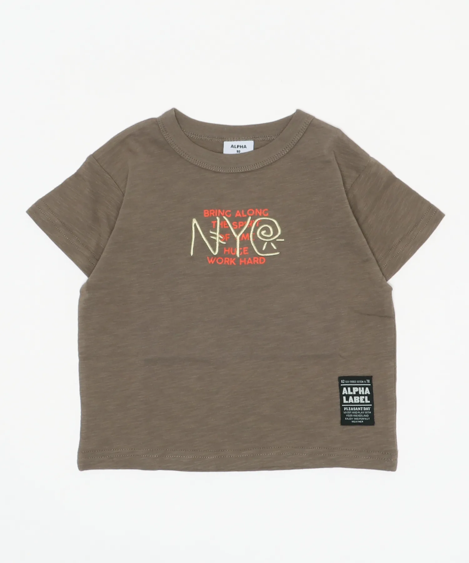 Детская футболка ALPHA LABEL NYC с логотипом оранжевого цвета — фото 4