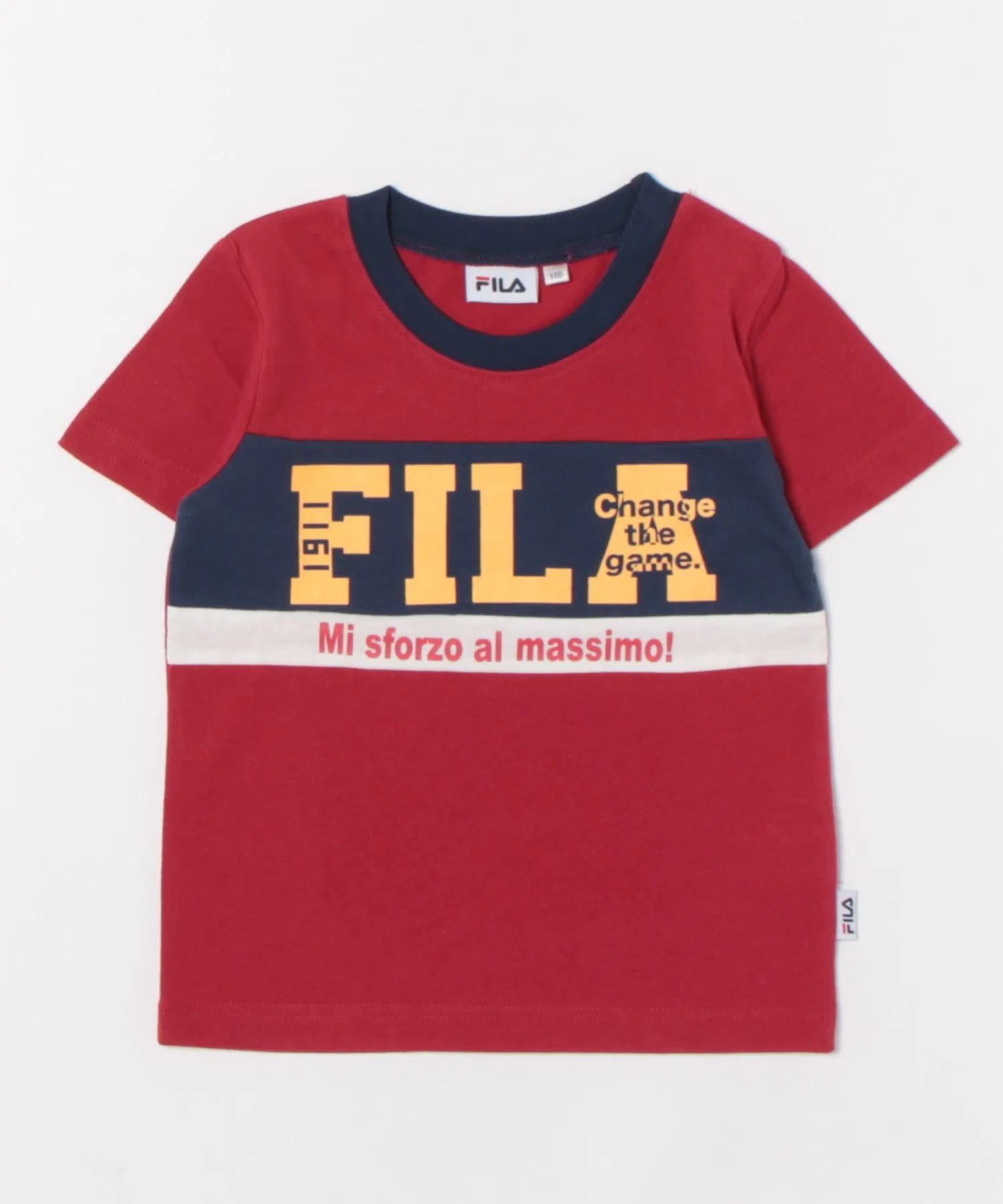 Детская футболка FILA с логотипом красная