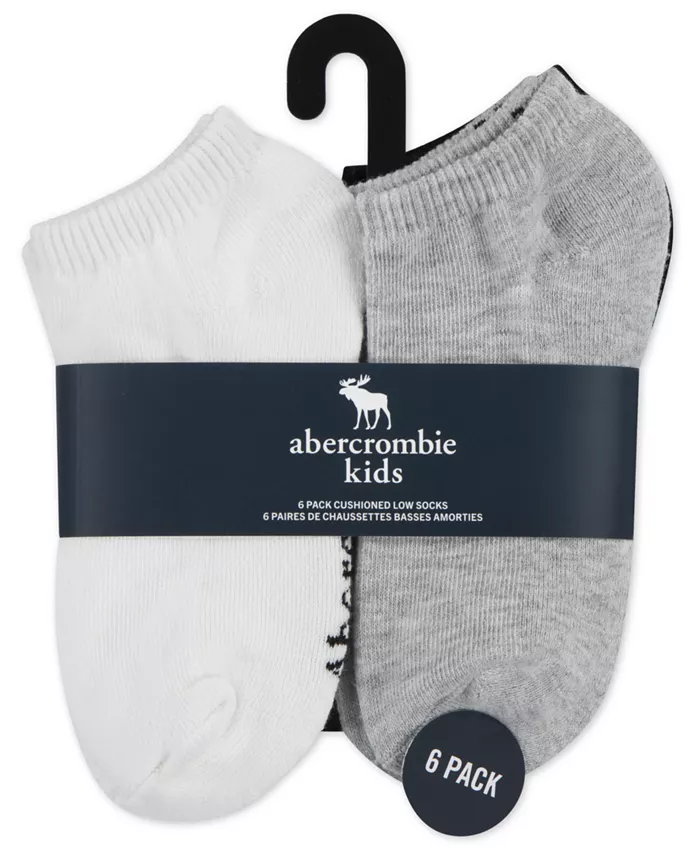 6 пар нейтральных низких носков abercrombie kids, мультиколор — фото 3