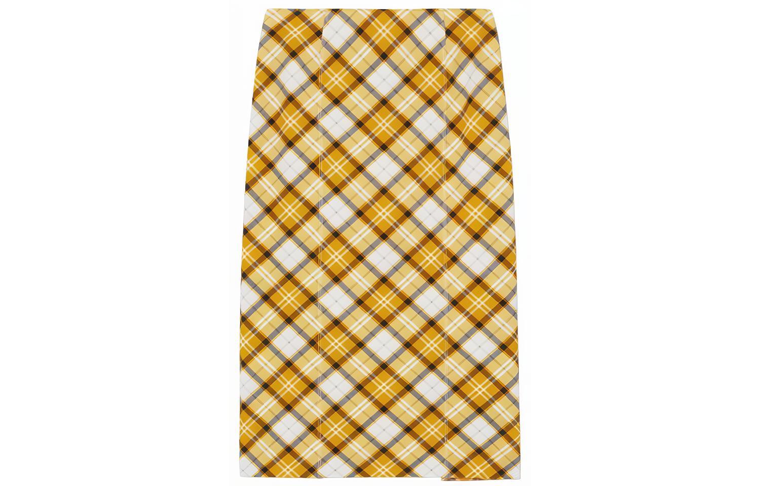 

Burberry Длинная юбка женская повседневная, цитрусово-оранжевого цвета