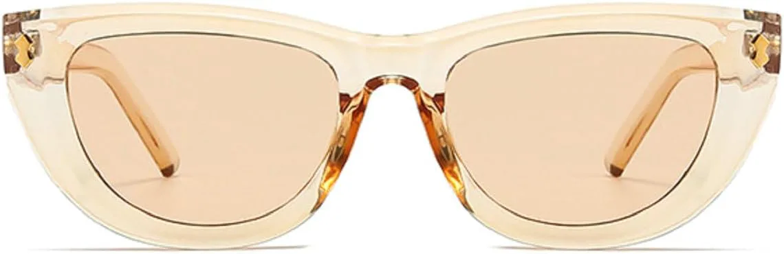 

Винтажные солнцезащитные очки Melrose «кошачий глаз» для женщин, роскошные модные солнцезащитные очки в стиле ретро с градиентным переходом цвета, модель 5752, Tea