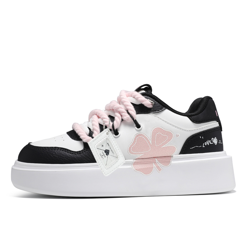 

LUCKY BRAND Износостойкие, легкие, дышащие и нескользящие низкие скейтбордские кроссовки унисекс бело-розовые (женские), цвет White Pink (Women's)