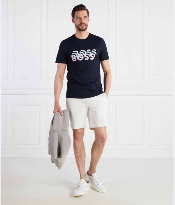 Футболка теслер 187 Slim fit Boss, черный — фото 2