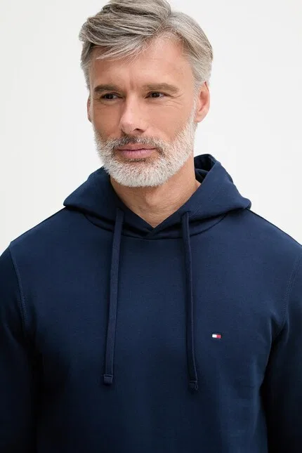 Толстовка с капюшоном хлопковая Tommy Hilfiger, синий — фото 4