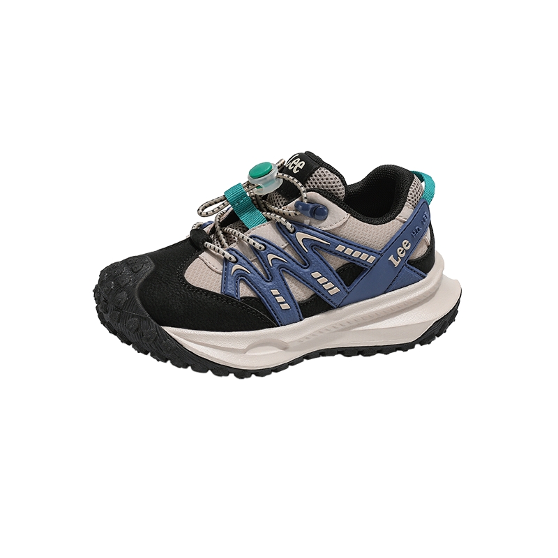 

Нескользящие износостойкие низкие детские кроссовки для отдыха на природе Lee, черный/синий