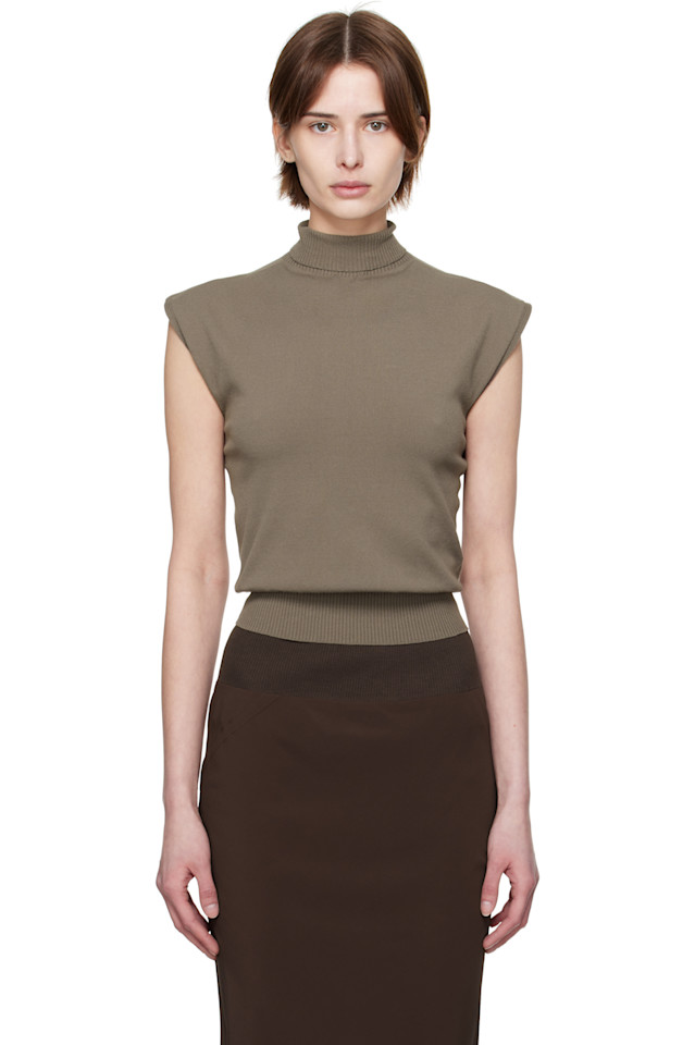 

Чёрная водолазка Hollywood SL Rick Owens, цвет dust