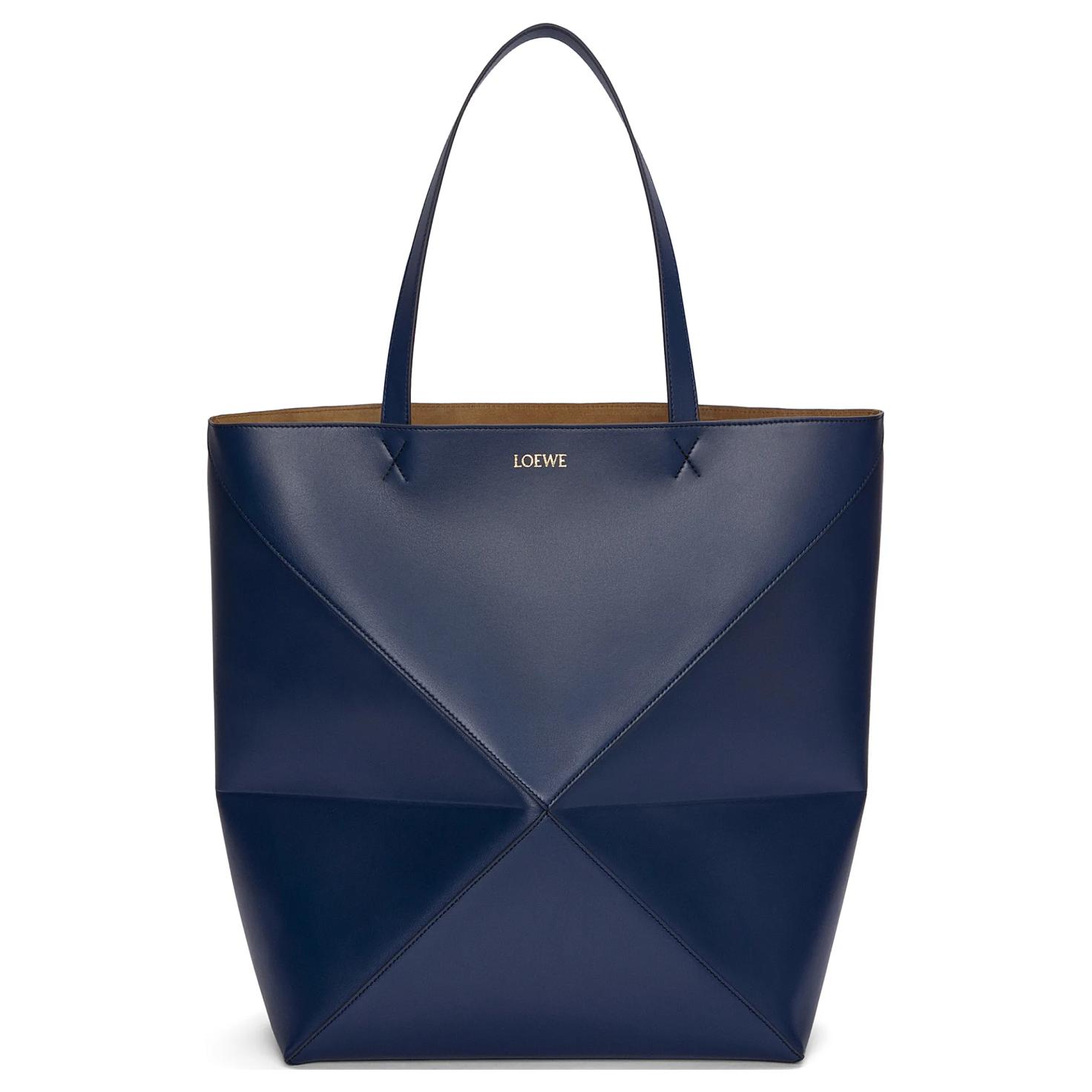 

LOEWE Блестящая кожаная сумка-шоппер из коровьей кожи