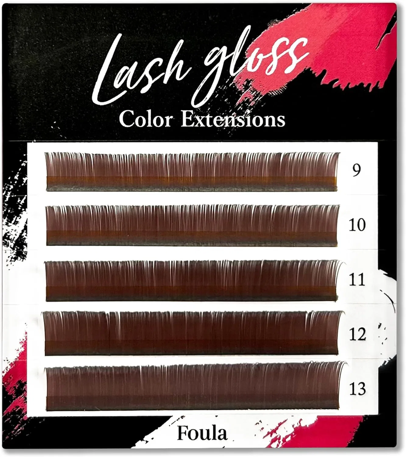Ресницы Flat Lash J Curl 0.15x13 мм Foula Melty Brown