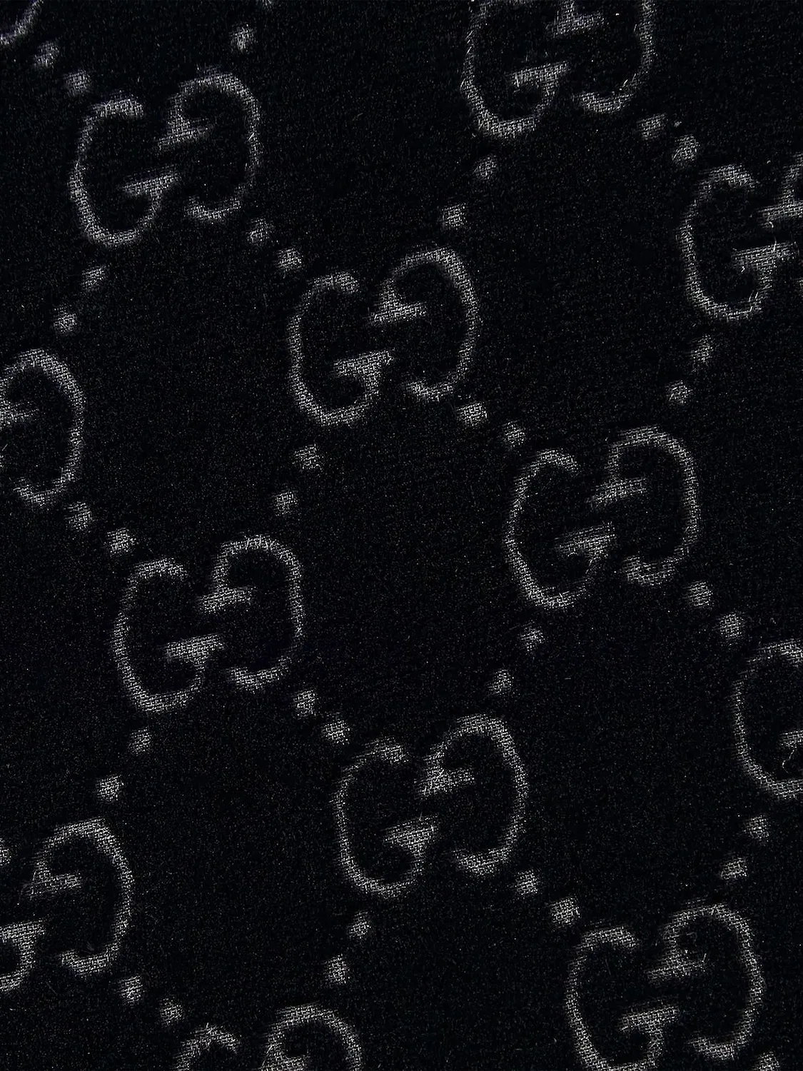 Брюки Gucci с узором GG, стандартная посадка, прямой крой, черный — фото 2