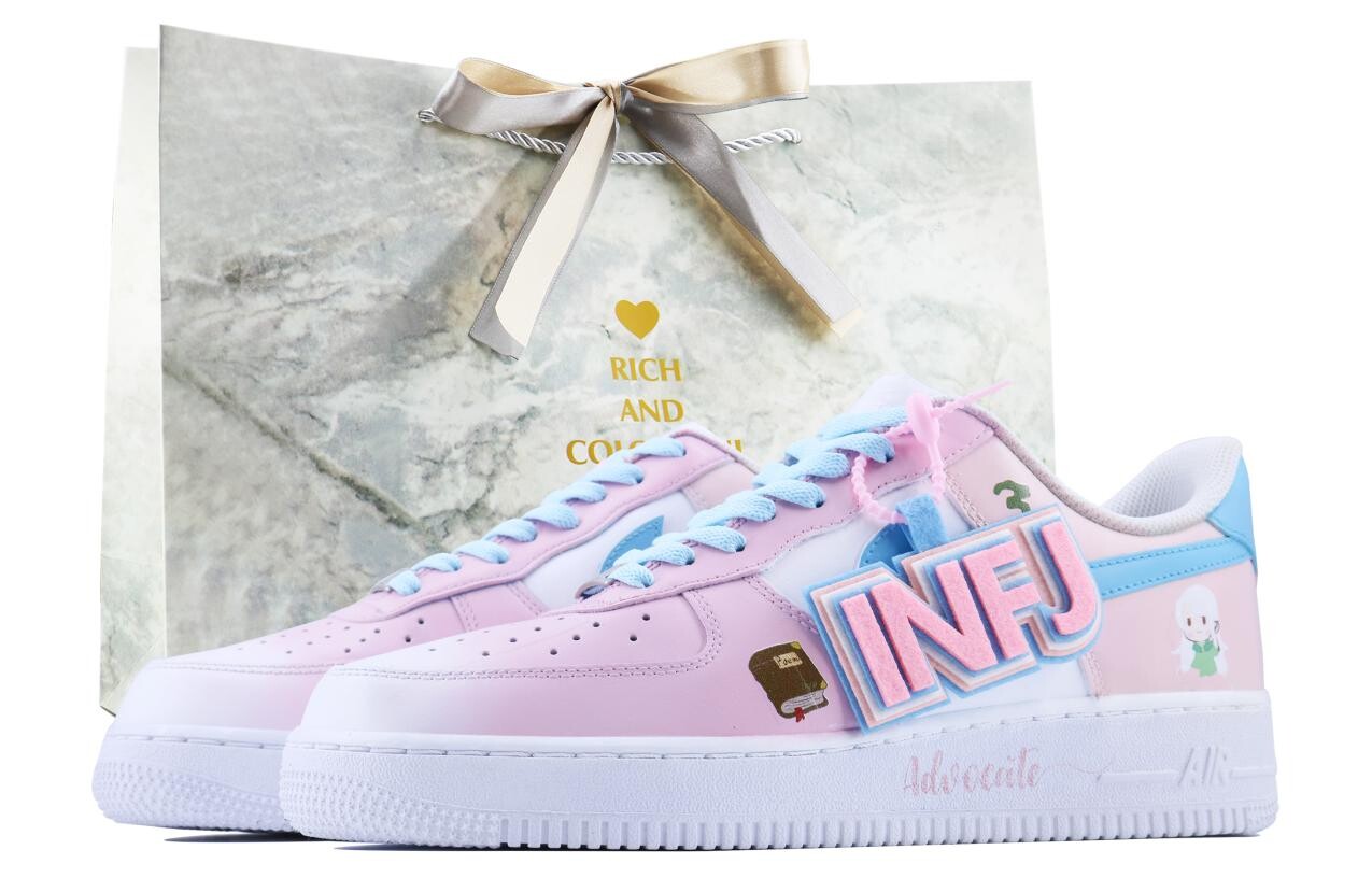 

Кроссовки Nike Air Force 1 Skateboarding Shoes Unisex Low-top Pink/Blue, розовый