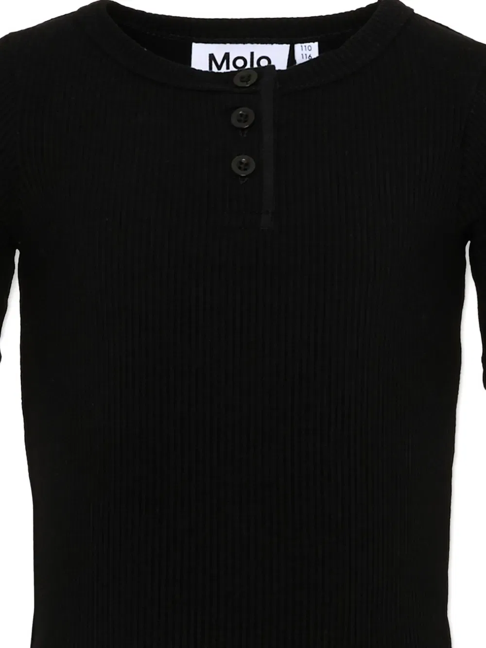 Футболка с коротким рукавом и пуговицами Rosey Molo, черный — фото 3