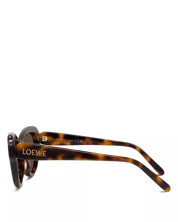 Тонкие солнцезащитные очки с геометрическим силуэтом, 53 мм Loewe, фиолетовый — фото 2