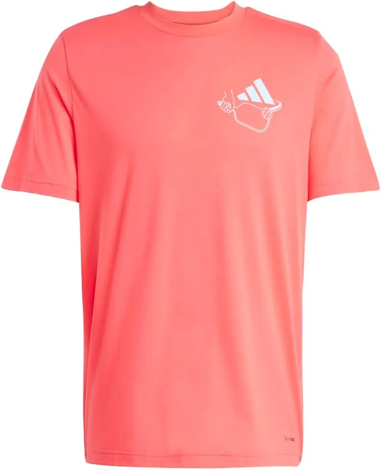 Футболка с принтом Adidas Mens Pickleball Served, красный