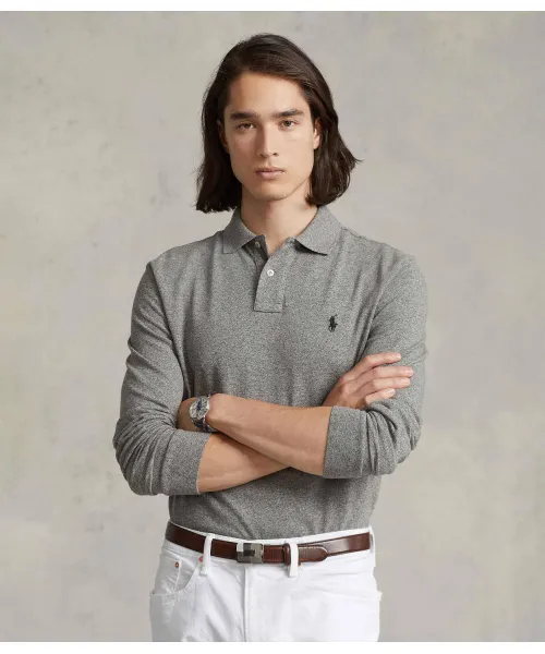 

Футболка поло Slim fit Polo Ralph Lauren, серый