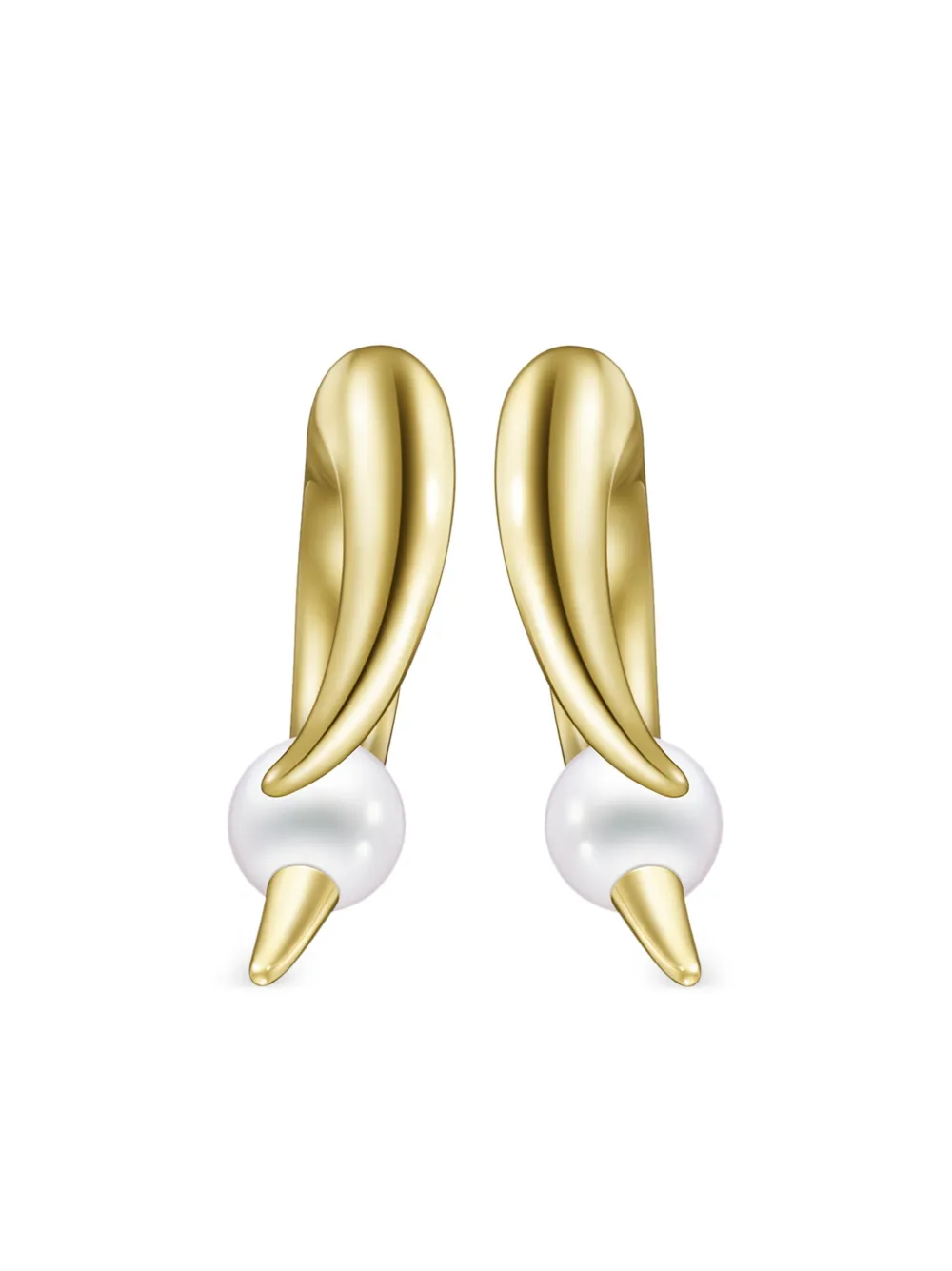 

Серьги Collection Line Danger Horn Plus из желтого золота TASAKI, золотой