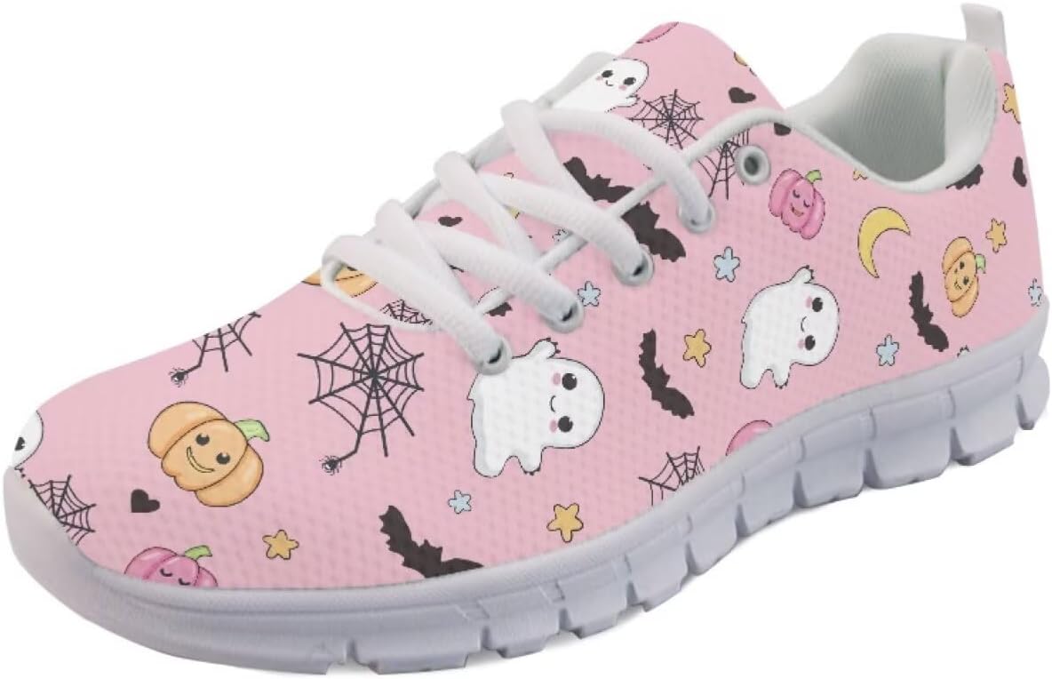 

Кроссовки Forchrinse Daisy унисекс для бега, спортивные кеды для мужчин и женщин, дышащие спортивные кроссовки, Halloween Ghost Pumpkin Print