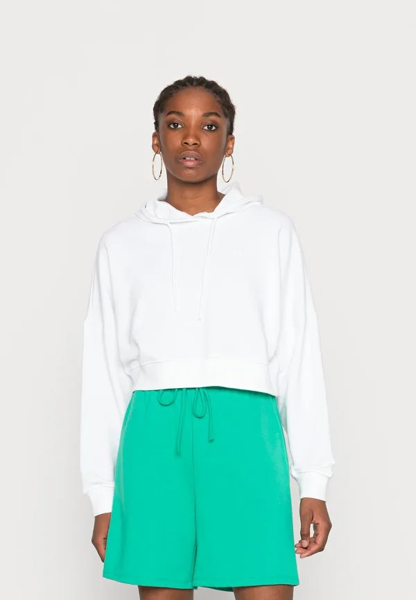Укороченная толстовка с капюшоном Adidas Originals, White — фото 3