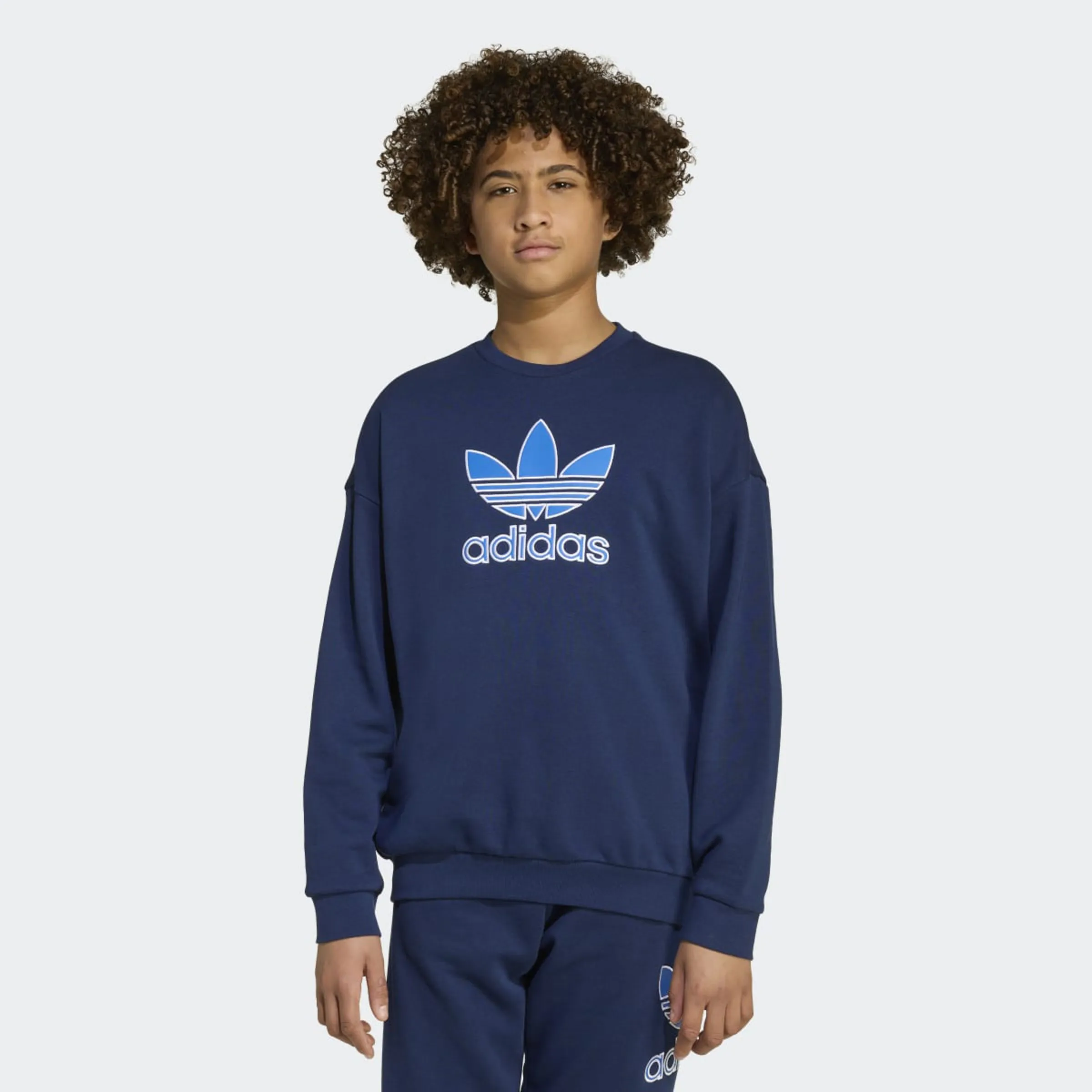 Детская толстовка Trefoil Originals Adidas, темно-синий — фото 3