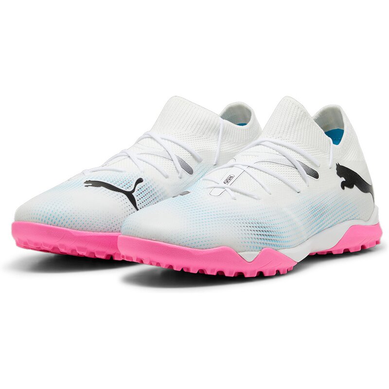 Футбольные бутсы для игры на хард Future 7 Match TT Puma, цвет puma white-puma black-poison p — фото 3
