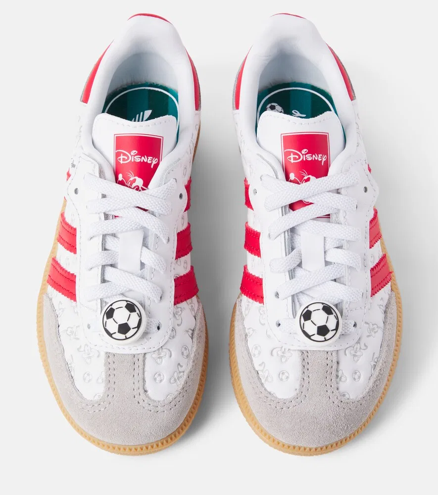 Кожаные кроссовки Samba OG из коллаборации с Disney Adidas Originals Kids, белый — фото 4