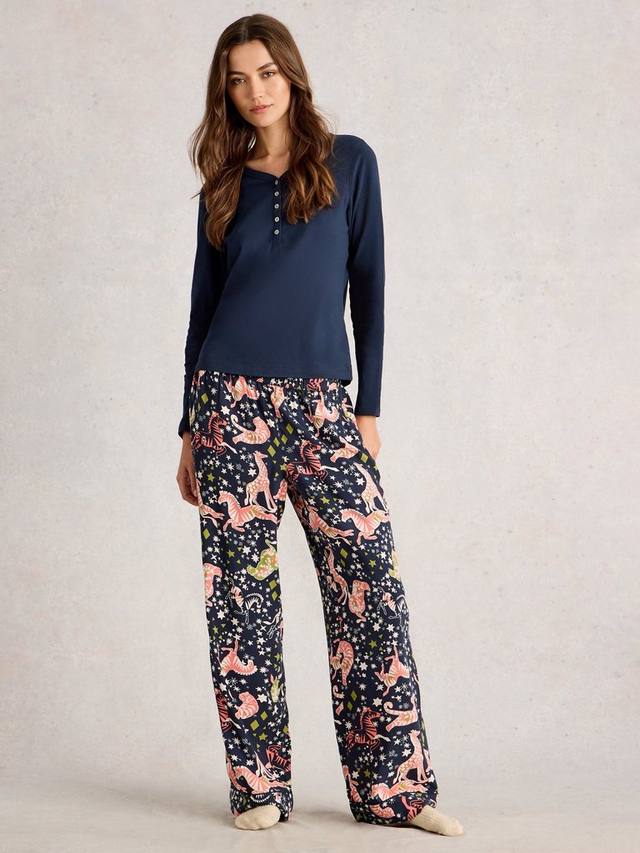 

Верх пижамы из хлопковой смеси Penny с V-образным вырезом White Stuff