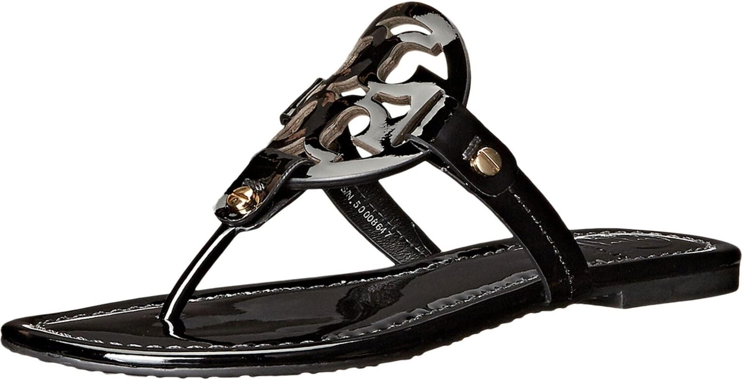 Шлепанцы Miller Sandal Tory Burch, цвет Perfect Black Patent