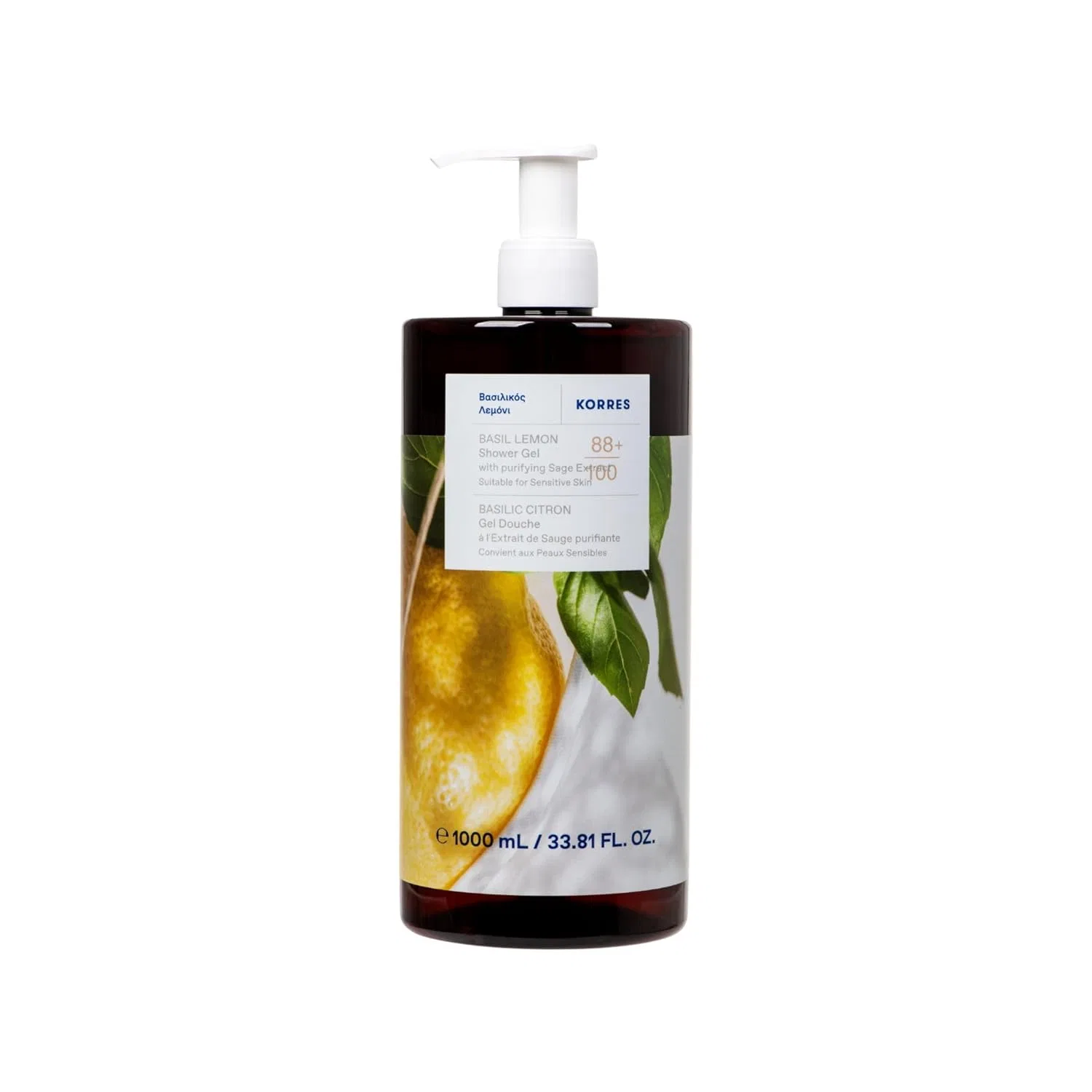 Гель для душа KORRES BASIL LEMON с экстрактом шалфея Korres
