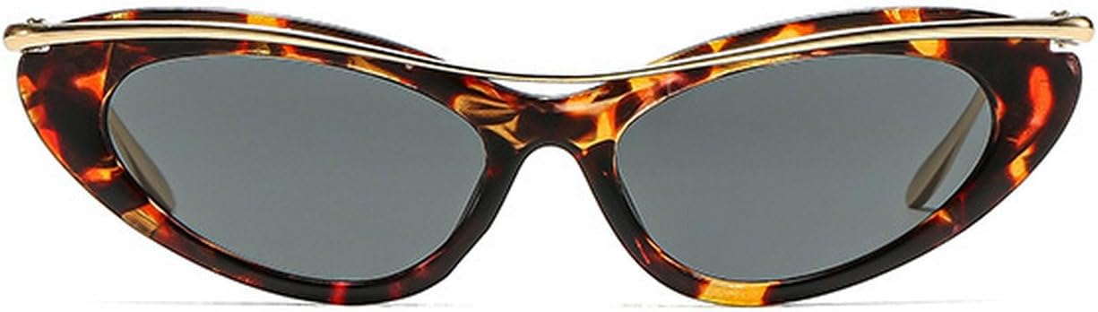 

Laureles Модные маленькие солнцезащитные очки «кошачий глаз» для женщин, леопардовый коричневый принт, градиентные солнцезащитные очки для женщин и очки с защитой от УФ-излучения UV400 для мужчин, C2