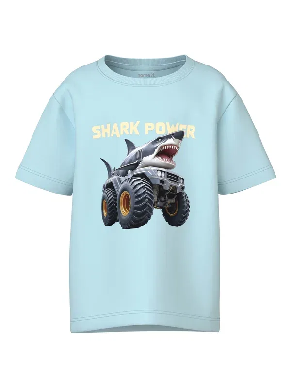 Футболка Name It Nmmvoto 2p ss nreg top print t-shirt, ярко-белый/раковина морского гребешка — фото 3