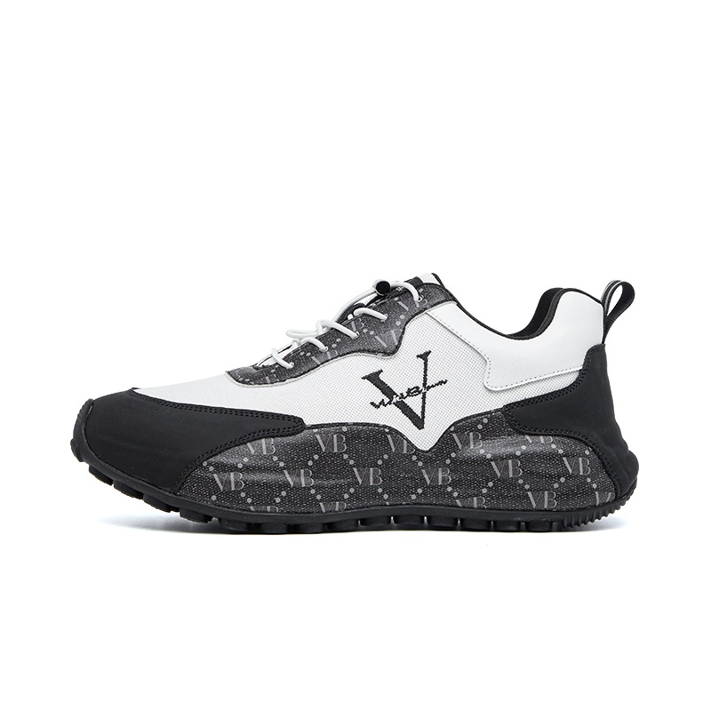 

VICKI BROWN Мужские низкие массивные кроссовки White Black, цвет White Black