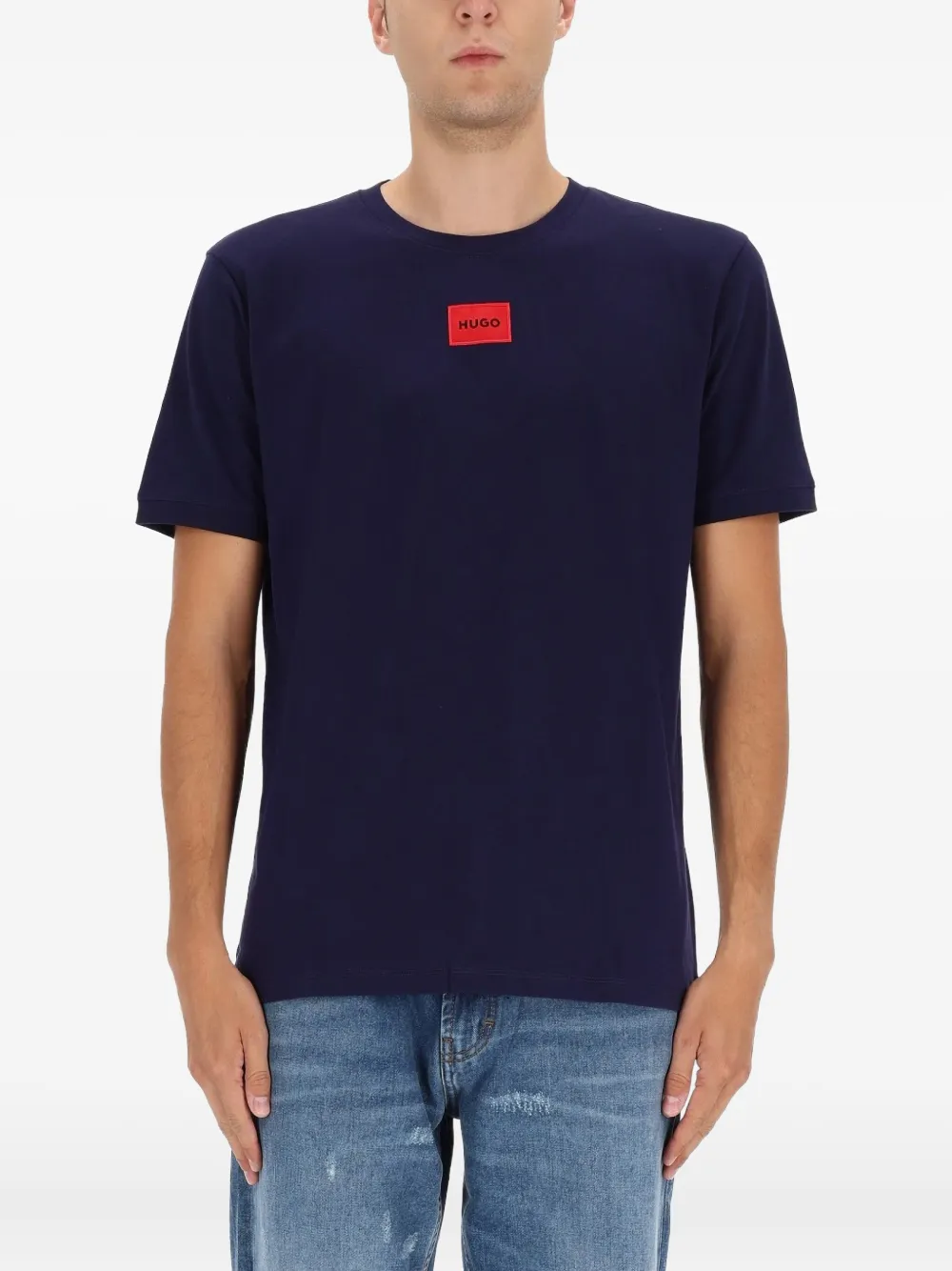 

Футболка с нашивкой-логотипом Hugo, синий