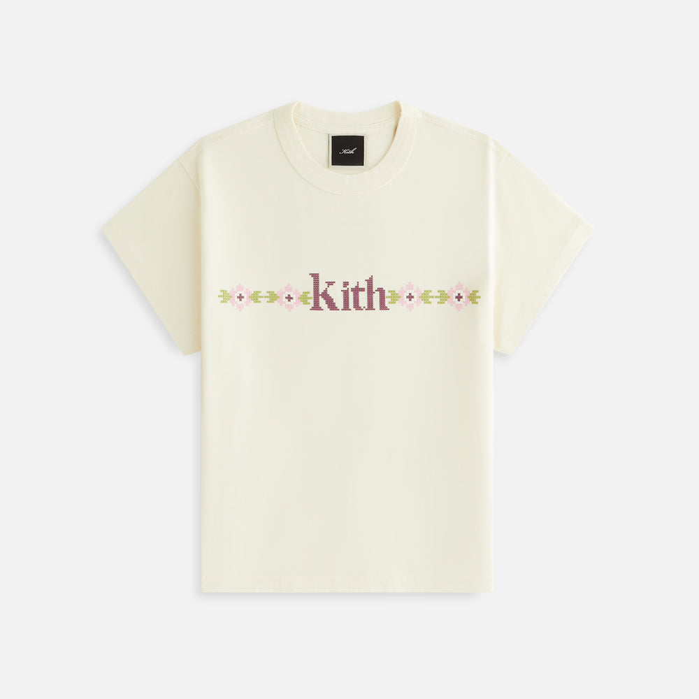 

Футболка Kith Women Mulberry Needlepoint Vintage Tee, цвет Sandrift