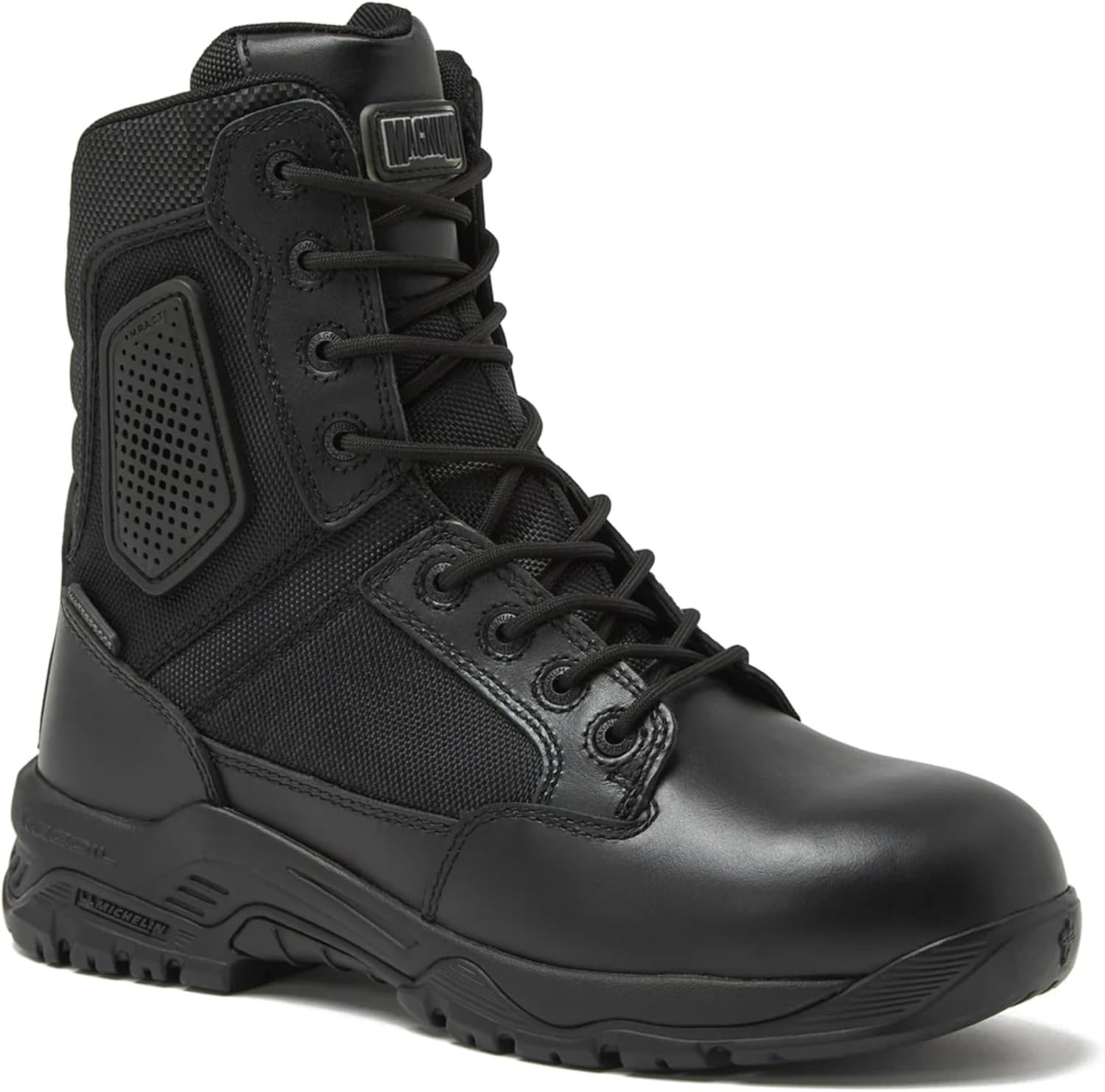 

Magnum - Тактические ботинки Strike Force 8 с боковой молнией - Разработаны для полиции, скорой помощи, охраны, военных, охоты и мотоциклистов, с противоскользящей подошвой Michelin, Waterproof