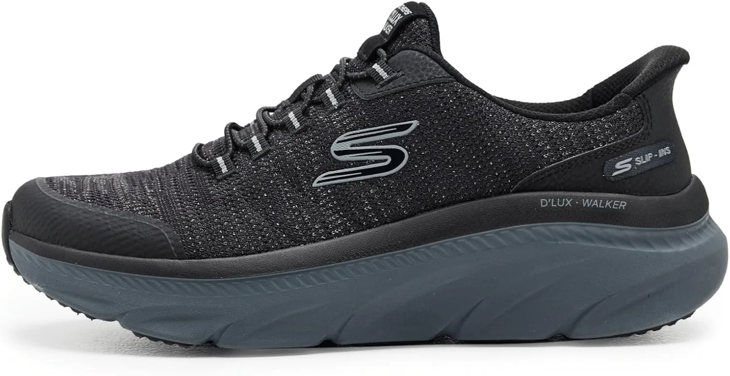 Мужские кроссовки Skechers D'lux Walker 3.0 Drevven без шнурков, черный — фото 4