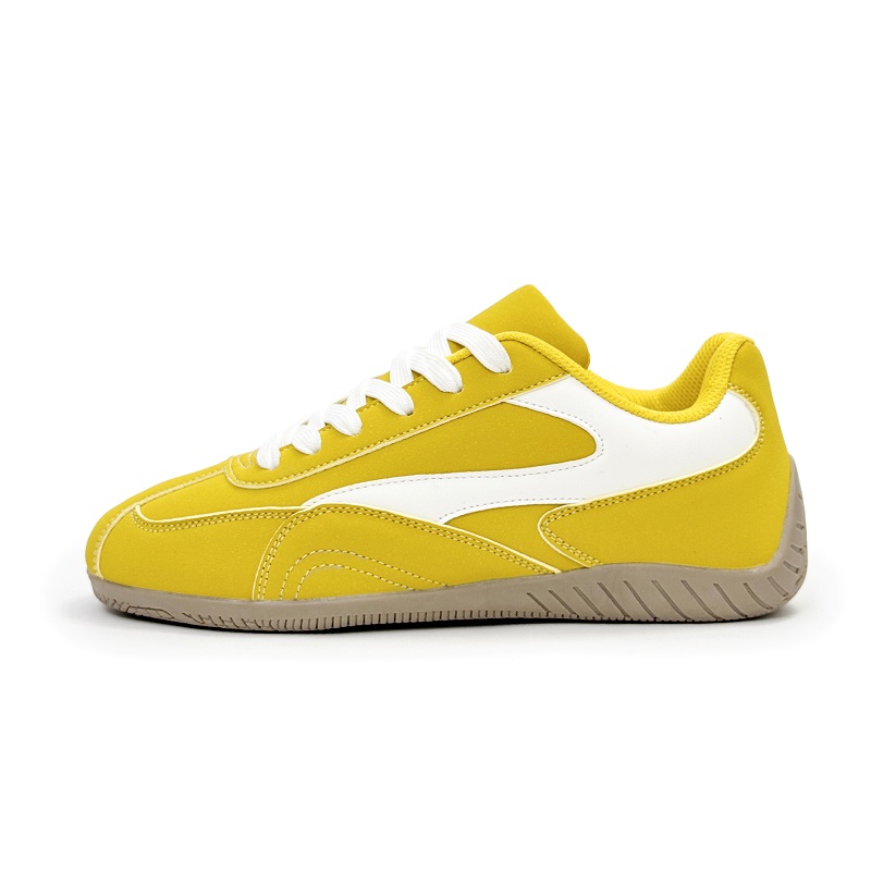 

NANJIREN Немецкие армейские кеды Unisex низкие белые с гоночно-желтым, цвет Racing Yellow