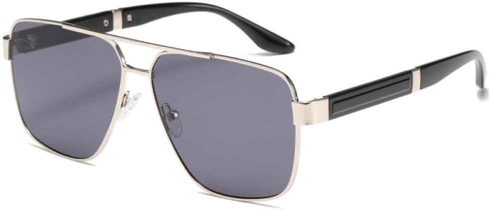 

Модные солнцезащитные очки с двойной перемычкой и металлическими линзами для женщин, стильные солнцезащитные очки для мужчин, классические качественные летние дорожные очки MTZJH, C6