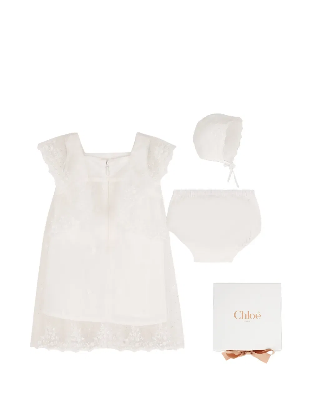 Кружевной комплект для новорожденного Chloe Kids, белый — фото 2