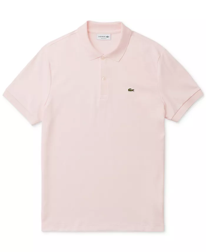 

Мужское поло с коротким рукавом, стандартного кроя, из мягкой ткани Lacoste, розовый