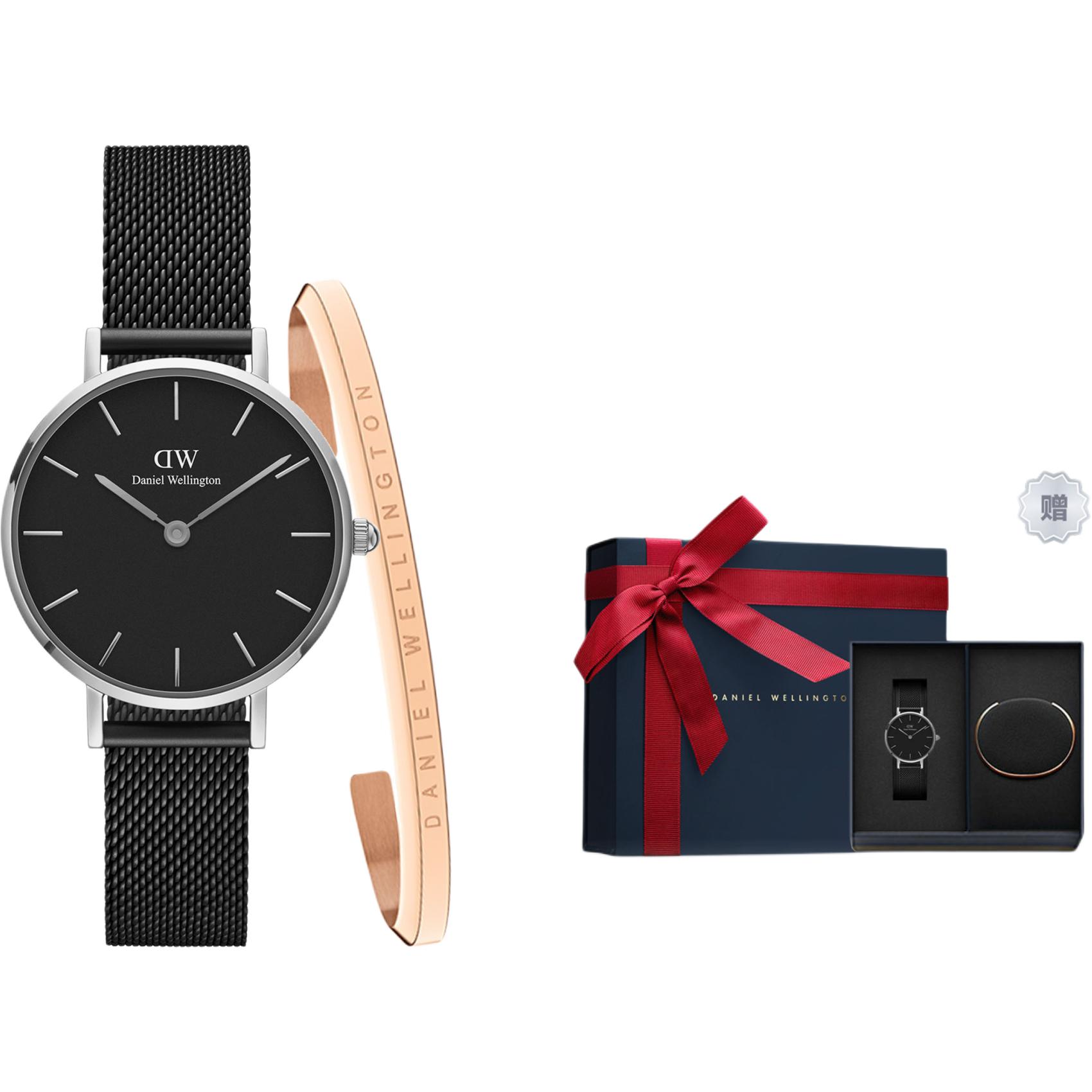 

DW/DanielWellington Часы Daniel Wellington Wrist Watch Quartz Movement Stainless Steel Watchband 28mm Black Dial Women's Watch