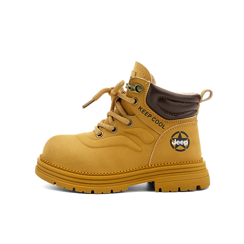 

Амортизирующие износостойкие детские ботинки Khaki Yellow Kids' Jeep