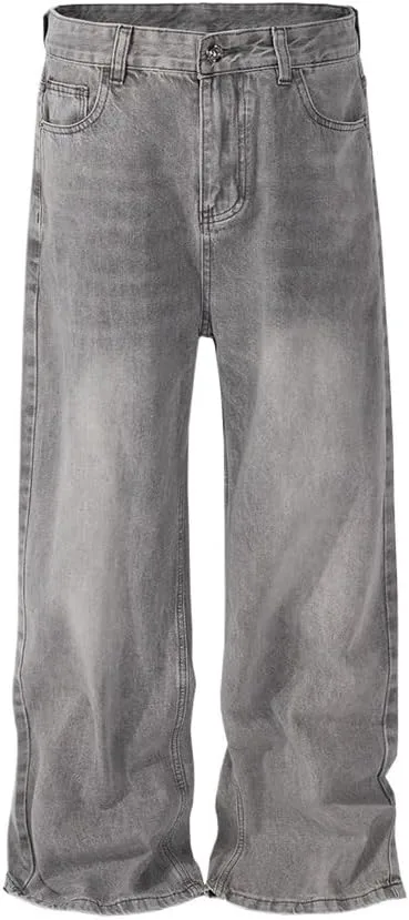

Потертые джинсы прямого кроя unisex SIDUFHAOPKLL