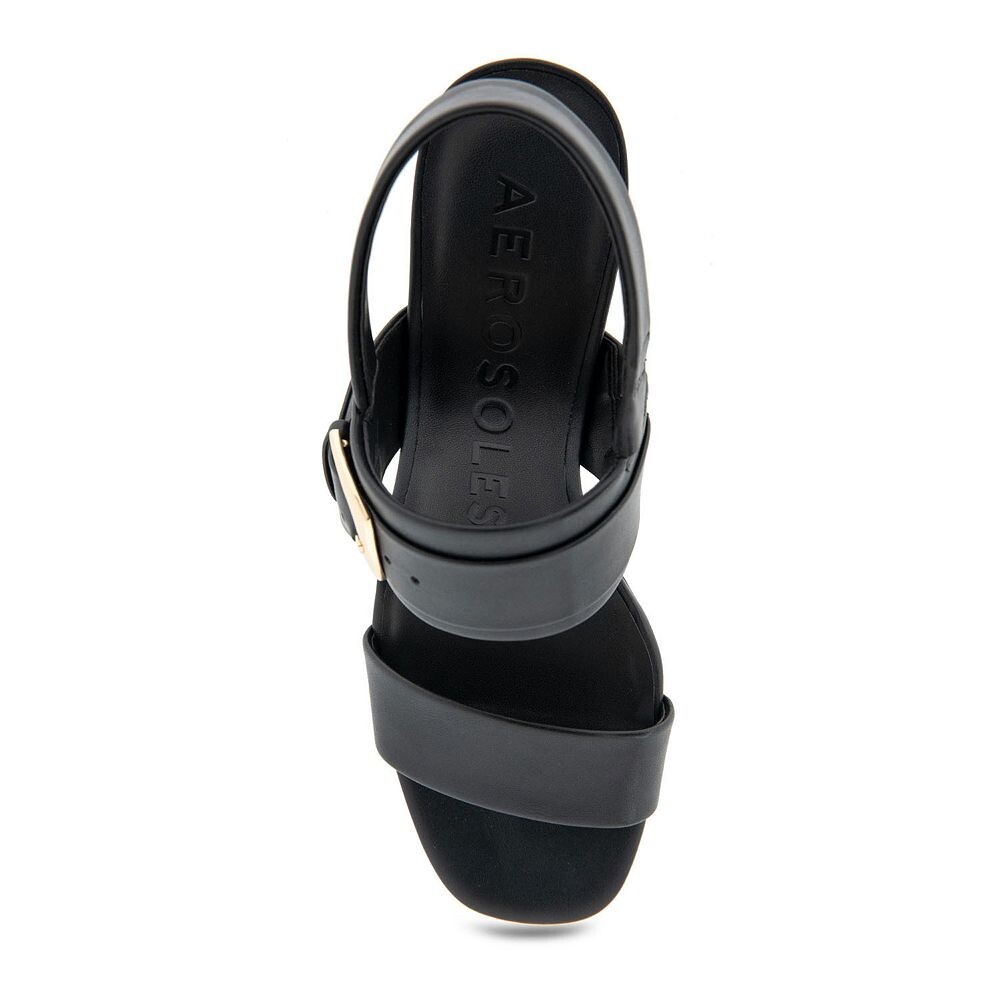 Женские модельные босоножки на каблуке Aerosoles Ellazia, цвет Eggnog Pu — фото 4