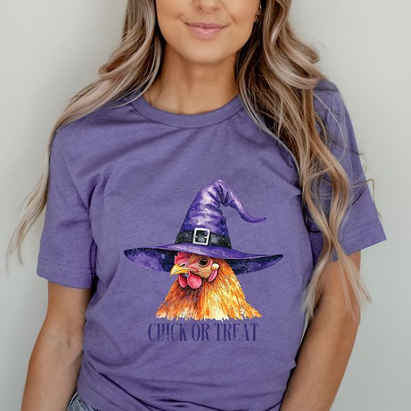 

Футболка с принтом Chick or treat в технике акварели Simply Sage Market, Grape