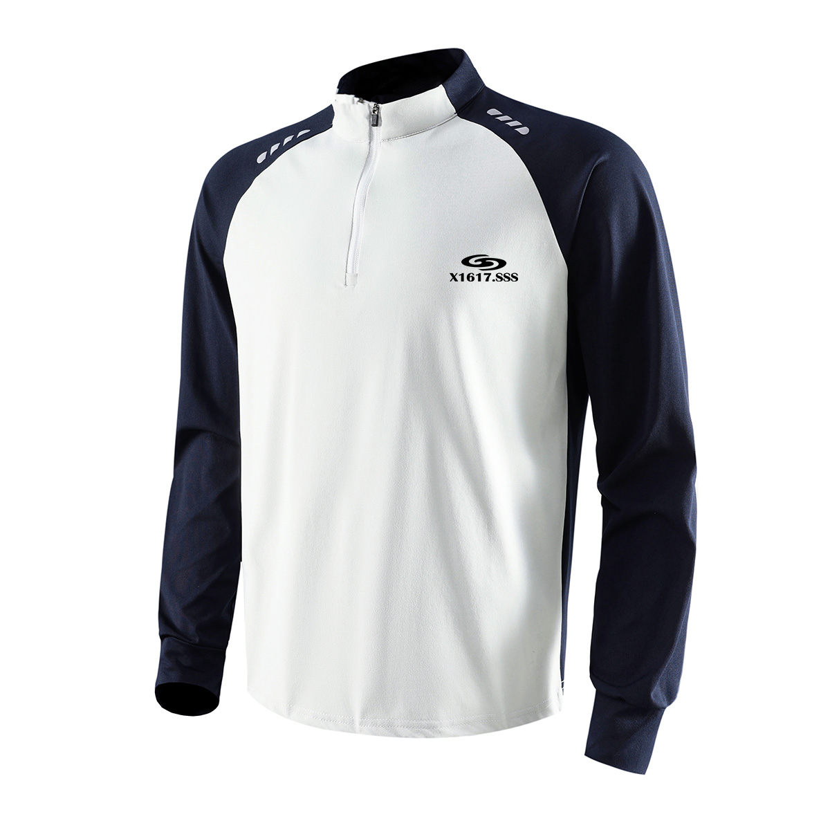 

Футболка Unisex Stand Collar Moderate Straight Fit X1617, светло-серый & navy cyan top