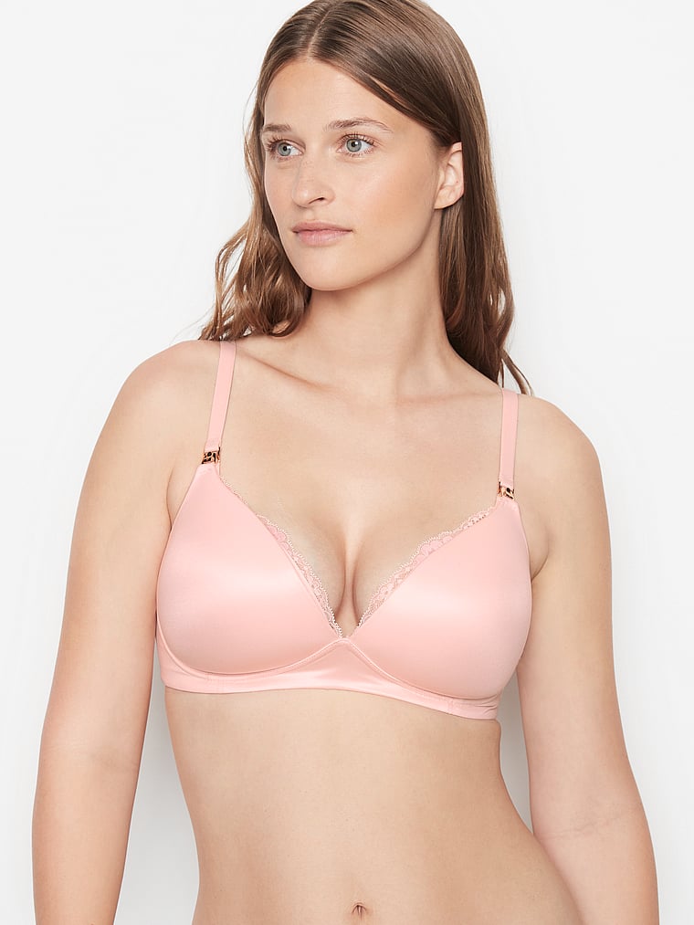 

Бюстгальтер для кормления без косточек Body By Victoria, lace trim purest pink