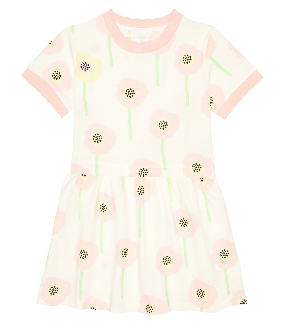 

Платье из хлопка с принтом Stella McCartney Kids, разноцветный